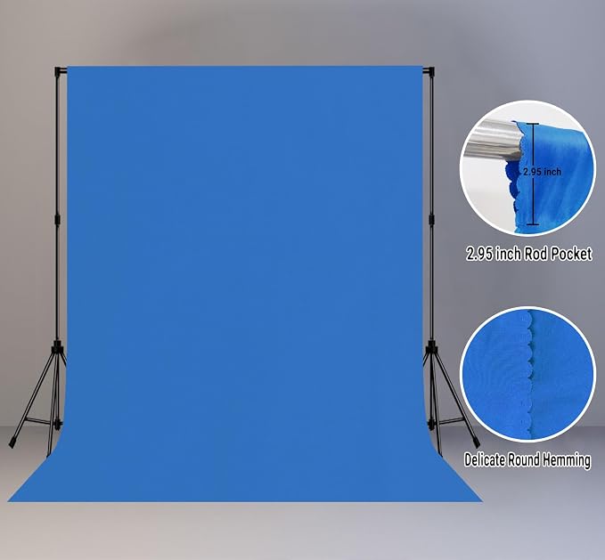 Royal Blue Photography Backdrop for Photoshoot, Fabric 8x10ft | Polyester Studio Photo Backgrounds, Non Reflective, Easy to Hang, for Portrait Shoot, Product, Party Decor, Video Creation - Image 6