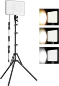 1-Pack LED Video Lighting Kit, Anautin 15W/1700Lux Photography Lighting with Tripod Stand, 2500-8500K Dimmable Streaming Light for Video Recording, Gaming, Podcast, Barber, Salon, TikTok, YouTube by Anautin