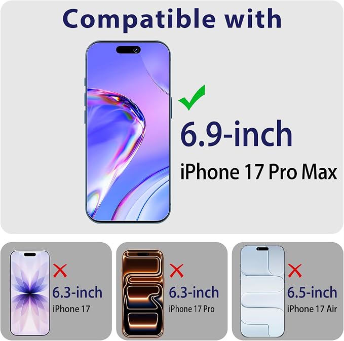 2+2 Pack Privacy Screen Protector for iPhone 17 Pro Max | Anti Spy Tempered Glass, with Camera Lens Protector, Anti Scratch, Bubble Free - Image 2