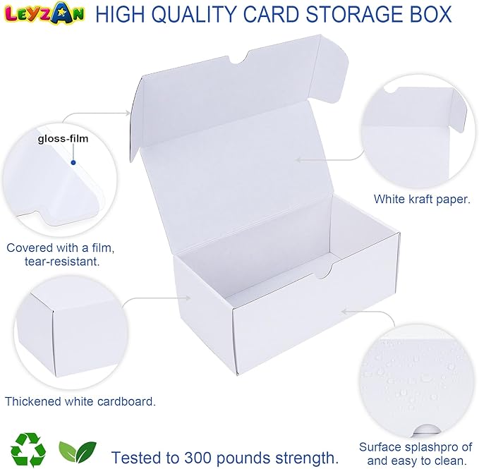 Toploader Storage Boxes, 8-Pack, 100 Top Loaders Each, TCG & Sports Cards | Cardboard top loader organizer with dividers and labels for TCG, MTG, trading cards and sports card collections - Image 3