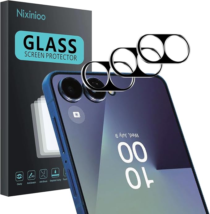 3 Pack Camera Lens Protector for Samsung Galaxy Z Flip 7 | Tempered Glass,Anti-Fingerprint,9H Hardness,Scratch Resistant,Easy to Install,Bubble Free,HD Clarity by Unknown