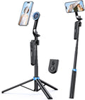 UBeesize 72” Auto Face Tracking Tripod for iPhone, MagSafe Selfie Stick with Remote, 360° Magnetic Phone Stand with Gesture Control for TikTok, Live Stream & Vlogging by UBeesize