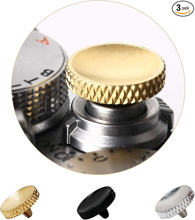 Soft Shutter Release Button, Pure Copper Camera Shutter Button (3 Pack) by Panzong