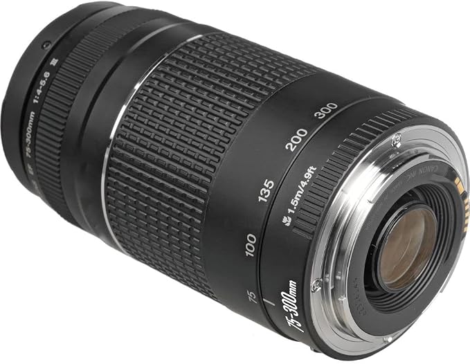 Canon EF 75-300mm f/4-5.6 III Lens Bundled with 58mm UV Filter + Lens Cap Keeper + Microfiber Cleaning Cloth (4 Items) - Image 4