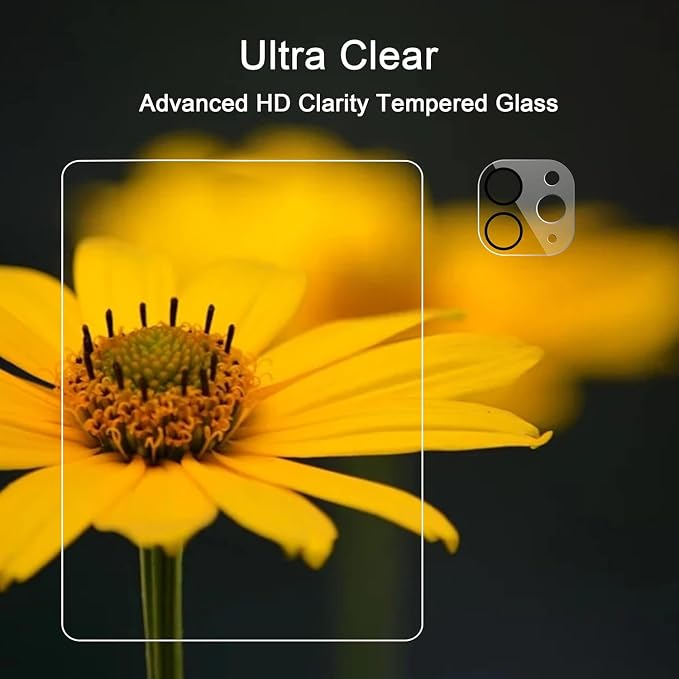 Ailun Screen Protector + Camera Lens Protector for iPad Pro 11 inch | 3+2 Pack, 2022/2021/2020 (4th/3rd/2nd Generation), Tempered Glass, Face ID & Apple Pencil & Case Compatible - Image 4