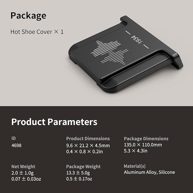 SmallRig Hot Shoe Cover for FUJIFILM X100VI X100V X-T4 X-T3 X-T30 X-T30II | X-E4 X-T50 X-S20 X-S10 XPro3 X-H2s X-H2 GFX100S GFX100 II GFX50SII (Black) - Image 7
