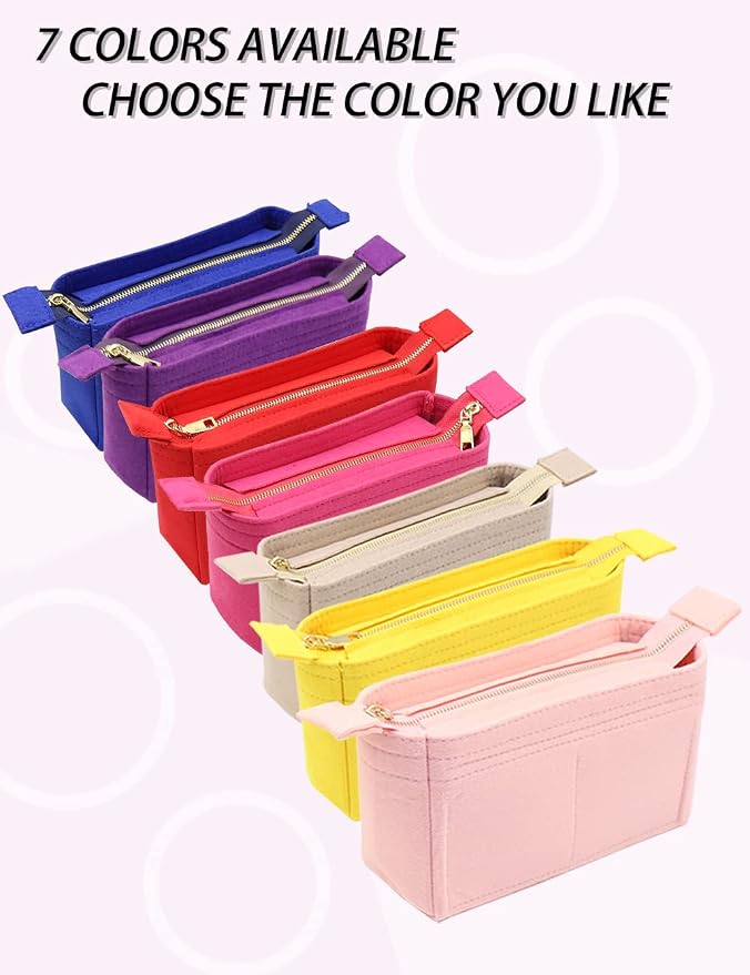 LEXSION Organizer,Bag Organizer,Insert purse organizer with 2 packs in one set fit NeoNoe Noé Series perfectly Rosy - Image 7