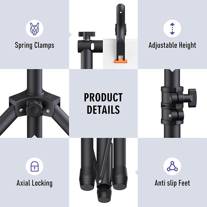 Backdrop Stand Kit - 6 Widths, 10x7.5ft Adjustable Background Stand for Parties & Studio Photography - Image 8
