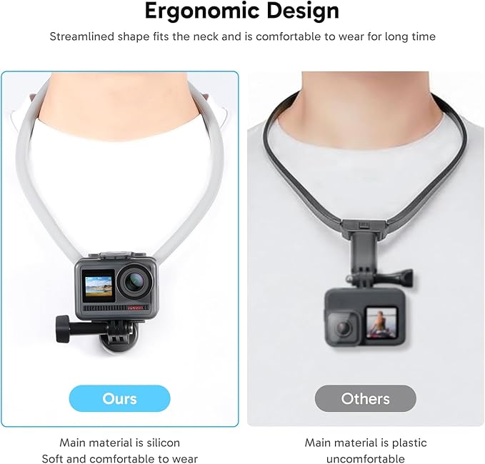 AKASO Magnetic Neck Mount Holder Chest Stand Strap for Phone, Action Camera | Compatible with Smart Phone and AKASO EK7000/Brave 4/Brave 7 LE/Brave 7/GoPro Hero12/11/10/ 9/Max/DJI Osmo Action 5/4/3 - Image 4