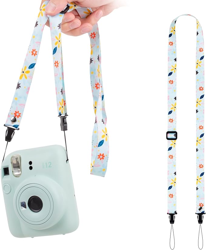 VOVMOEYA Camera Strap,Cute Camera Lanyard Neck Strap,iPad Strap,Cute Camera Strap for Fujifilm mini Camera Kodak Smile + Smile plus,green by VOVMOEYA