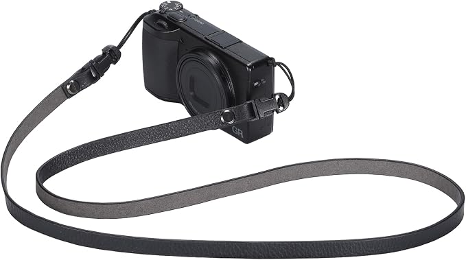 Leather Quick-Release thin camera Shoulder Strap for DSLR SLR | Genuine leather 1cm width 110cm length quick-release buckle 25g Neck Strap For Ricoh for Travel, Street, Outdoor Photography by DBZZ