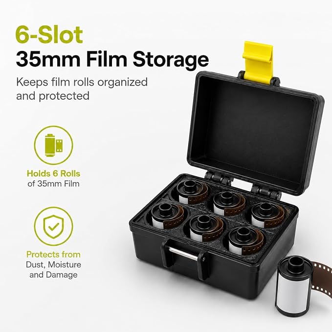 Film Box/135 Film Case -for 3 Rolls of 35mm Films ，to Sort & Enjoy & Safeguard Film, 3D printing technology。 (black-6) - Image 2