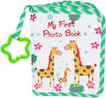 Baby Photo Album, My First Photo Album for Baby & Toddler, Green | 17 Photo Slots(4×6"), Soft Anti-Scratch Edges, Shatterproof Safety Mirror, Star Hanging Hook, Family Memory Keepsake Book by AUVCAS