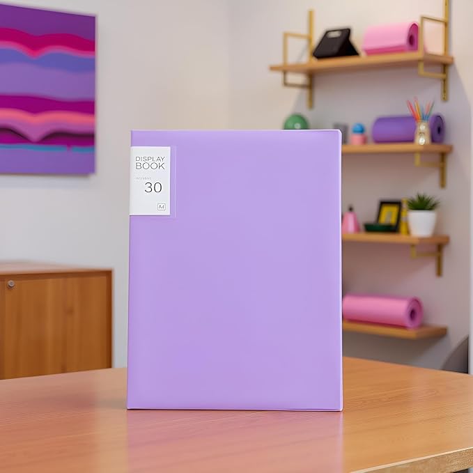 Purple Diamond Storage Book - A4 Portfolio Folder for 60 Picture Pics, 30 Pages, Art Portfolio Presentations Folder - 12.2x9.1in - Image 6