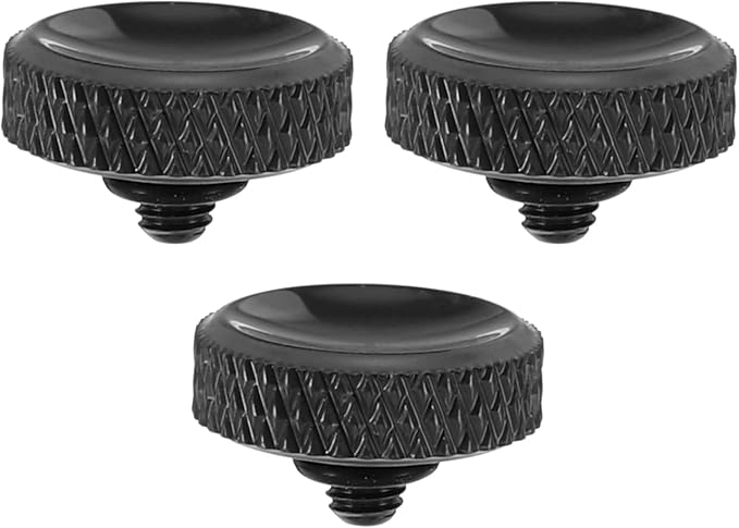 PATIKIL Camera Shutter Button, 3 Pack Soft Shutter Release Button Pure Copper Camera Button Carved Suitable for Nikon for Fujifilm for Leica DSLR/SLR Camera, Black by PATIKIL