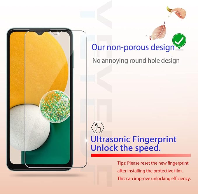 Galaxy A13/A13 5G/A03S/A02S Tempered Glass Screen Protector, [2 Pack] [Anti-scratch] [3D Glass] for Samsung Galaxy A13/A13 5G/A03S/A02S - Image 4