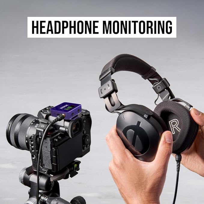 RØDE Wireless GO (Gen 3) – Compact Wireless Mic – Pristine Audio, 32-bit Float Recording, Automatic Level Control, for Phones, Cameras and Computers (Purple) - Image 5