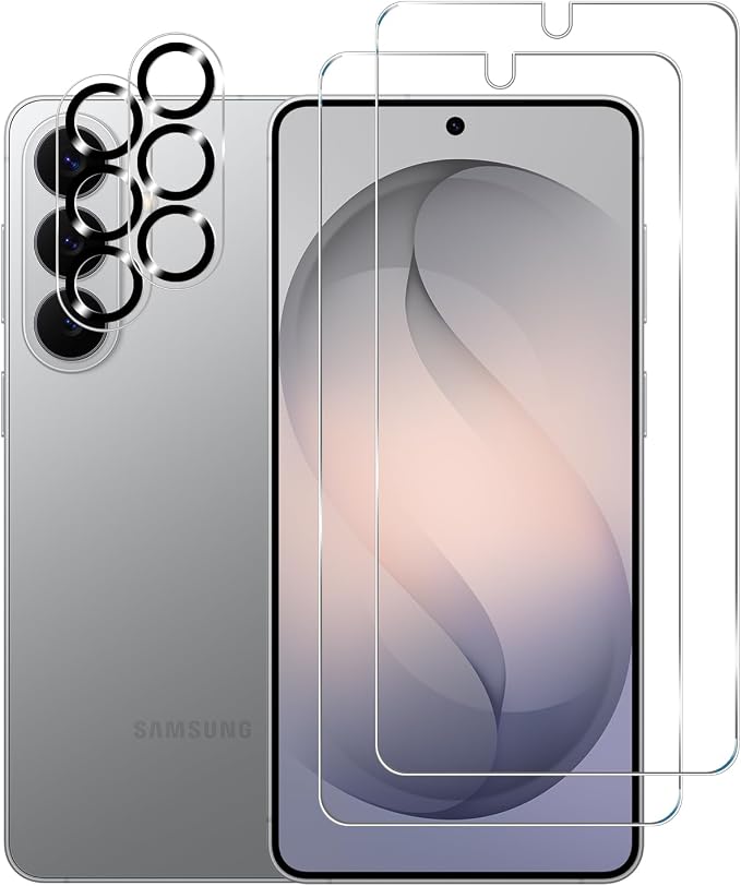 BIGFACE Galaxy S26 Plus Tempered Glass Screen Protector + Camera Lens Protector [2 + 2 Pack][Case Friendly][Anti-Scratch][Ultrasonic Fingerprint Unlock] HD Protective Film for Samsung Galaxy S26 Plus by Wehaveaprofessionalteam