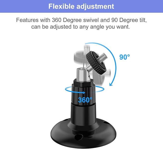 Wall Mount for Blink Outdoor 4/Outdoor 2K Camera, Blink Sync Module Mount | 4 Pack Weatherproof Protective Covers, 360 Degree Adjustable Mounting, Perfect View Angle for Camera System, Black - Image 4
