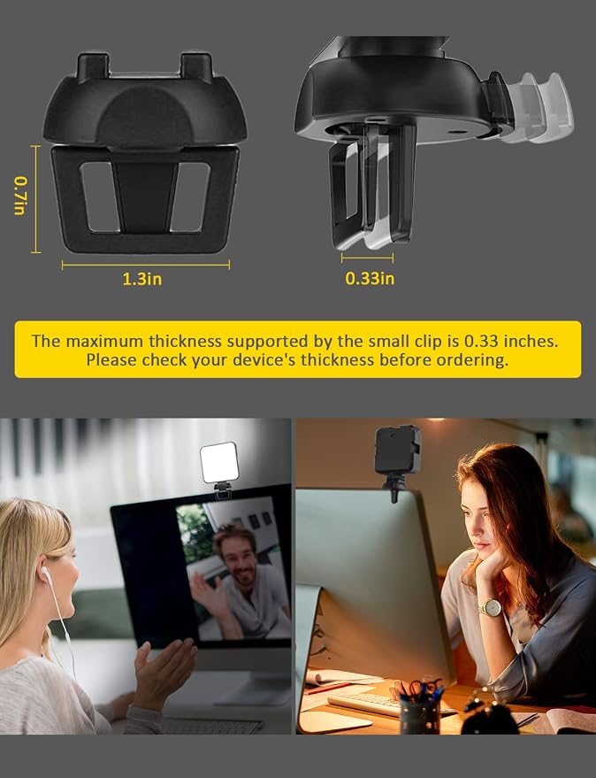 NexiGo Glow Light for Streamers, Enhanced Video Conference Lighting Kit with Webcam Style Clip, Built-in Battery, Dimmable & Rechargeable, for Streaming, Photography, Vlogging - Image 6