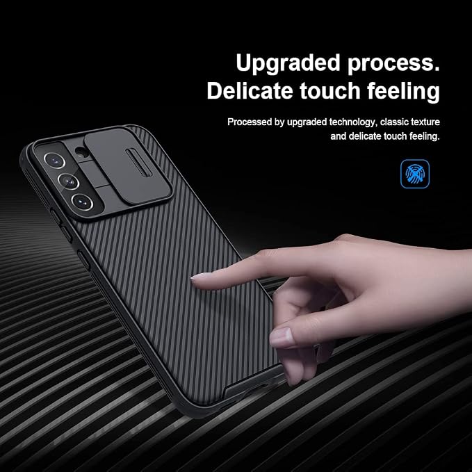 Mangix Galaxy S22 Plus Case with Camera Cover,S22 + Slim Fit Thin Polycarbonate Protective Shockproof Cover with Slide Camera Cover, Upgraded Case for Samsung Galaxy S22 + / Plus (Blue) - Image 3