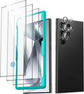ESR 3+1 Pack for Samsung Galaxy S24 Ultra Screen Protector, Align Frame | Military Grade Shatterproof, 9H Tempered Glass, Full-Coverage Protection, Easy Installation Tool, with Camera Lens Protector by Unknown