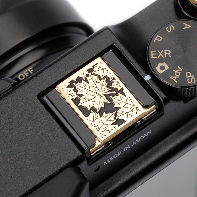 Leaf Camera hot Shoe Cover and Camera Shutter Button for Nikon zf for Fujifilm X-T5 X-T4 X-T3 X-T30 II X-T20 X100VI X100V X100 X-PRO3 X-PRO2 X-S20 X-S10 (Brass Leaves Cover) - Image 4