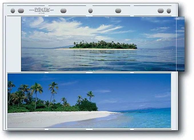 Print File Premium Archival Album Page for Four 4x12" APS Prints, 8 mil, 25 Pack, Clear by PrintFileArchivalStorage