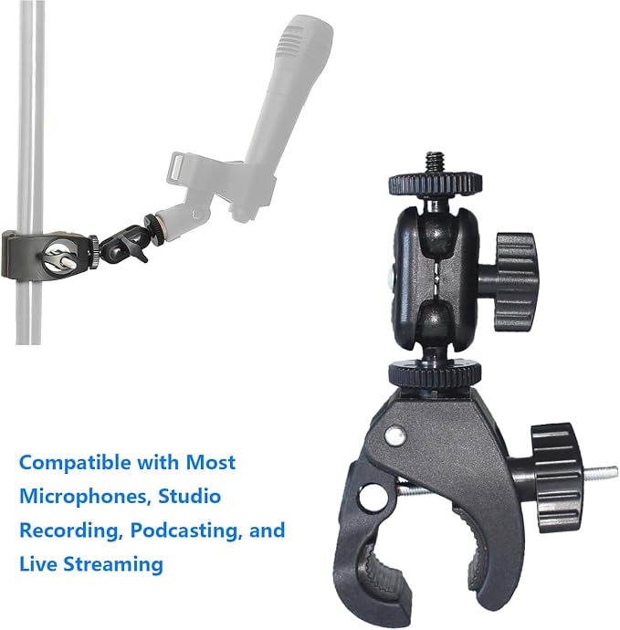Bike Handlebar Camera Mount with 1/4" Screw Camera Clamp,Adapter for Gopro for Hero for DJI Osmo for Insta360 X5 X4 X3 X2 Motorcycle Bicycle Action Cam Dash GPS Field Monitor Lights - Image 6