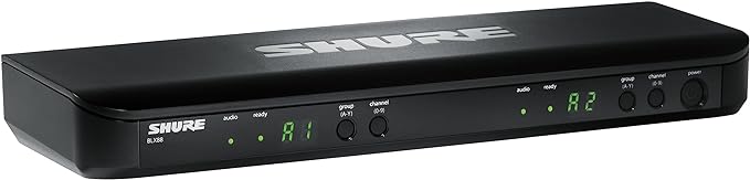 Shure BLX188/CVL Dual Lavalier Audio System H11 Band (572–596 MHz) – BLX88 Dual Receiver, (2) BLX1 Bodypacks & (2) CVL Cardioid Lavalier Mics, Up to 14 Hr Battery, 300 ft Range | Dual-channel BLX88 receiver with CVL cardioid lavaliers for presentations... - Image 4