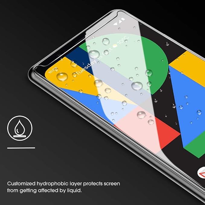 OMOTON [4 Pack Screen Protector for Google Pixel 4 (5.7 Inch), Tempered Glass/Scratch Resistant/Only Cover Display Area - Image 7