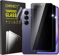 2+2 Pack Privacy Screen Protector for Samsung Galaxy S26, | With Camera Lens Protectors, 9H Tempered Glass, Anti-Spy, Case Friendly by CHRINECY