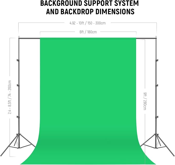 NEEWER Photography Lighting Kit with Backdrops,8.5x10ft Backdrop Stands,5700K 800W Equivalent 24W LED Umbrella Softbox Continuous Lighting,60cm Light Reflector, Photo Studio Equipment for Video Shoot - Image 3