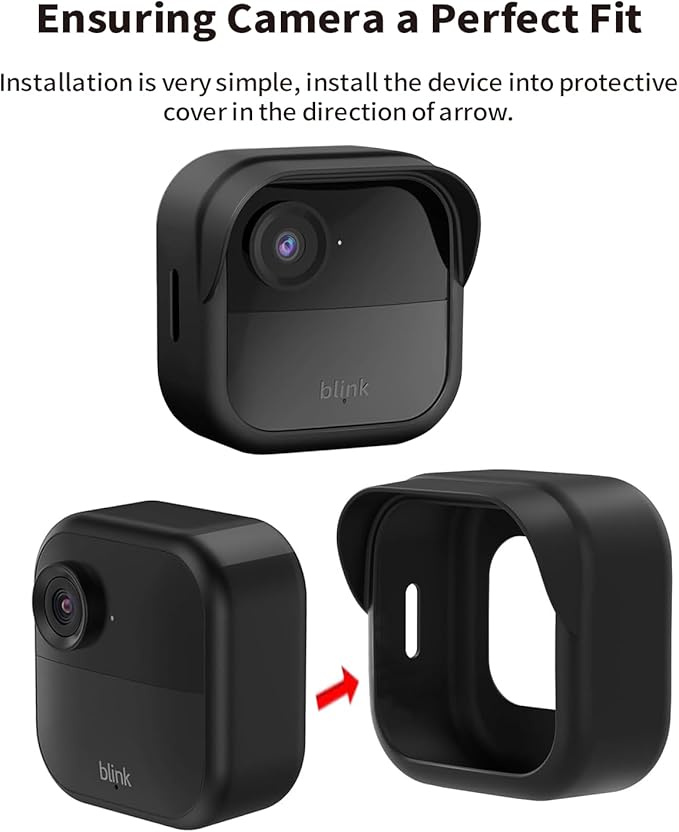 Tonton 5 Pack Silicone Case Cover for All-New Blink Outdoor 4 (4th Gen) / Blink Outdoor 2K+, Weatherproof, Anti-Scratch Full Protection Silicone Skin for Blink Outdoor 4 Smart Security Camera, Bla - Image 5