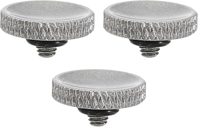 PATIKIL Camera Shutter Button, 3 Pack Soft Shutter Release Button Pure Copper Camera Button Knurled Suitable for Nikon for Fujifilm for Leica DSLR/SLR Camera, Gray by PATIKIL