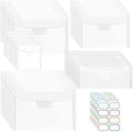 50 Pieces Clear Stamp and Dies Storage Bags,Plastic Scrapbooking Storage 5 Sizes Die Storage Pockets Resealable Plastic Envelopes Pockets for with Label Stickers for Cutting Dies Stencil Stamp Craft by CYFUNDESIGN