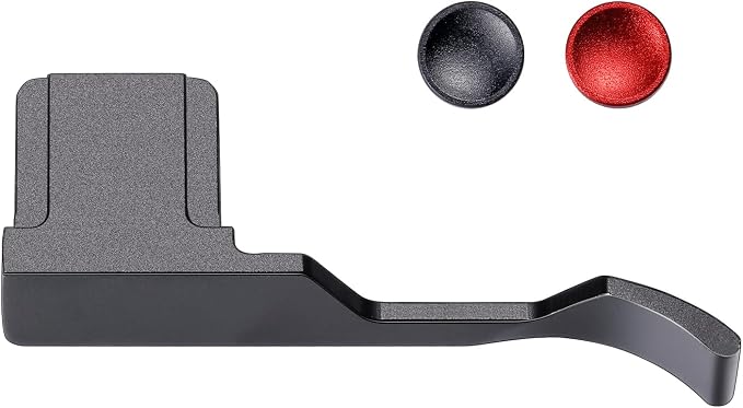 Thumb Hand Grip + Shutter Button for FUJIFILM X100VI/X100V - Black | Aluminum thumb grip for FUJIFILM X100VI/X100V improves handling & stability, protects contacts, for street photography by DBZZ