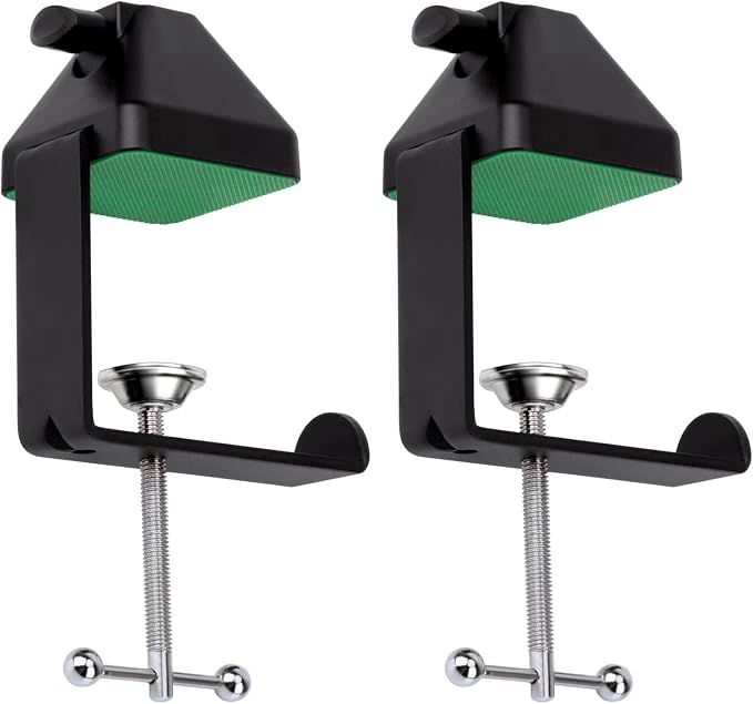 Heavy-Duty Metal Table Mount Clamp, Desk Table Mount C Clamp For Microphone Mic Suspension Boom Scissor Arm with Adjustable Screw, Fits up to 2.48 inches/6.2cm Desktop Thickness by SUNMON (Pack of 2) by sunmon