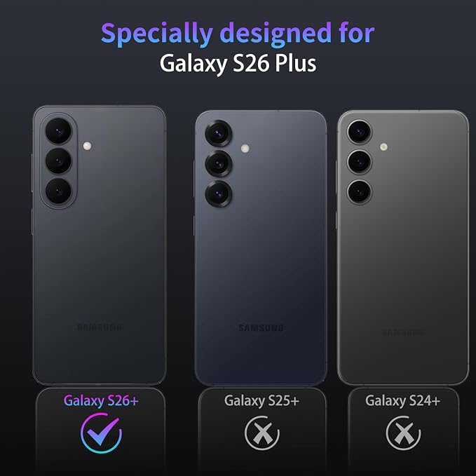 Camera Lens Protector for Samsung Galaxy S26 Plus/S26+,1 Pack | Tempered Metal Glass Camera Cover Film,HD Clear,Anti-Scratch Lens Screen Protector Film,Case Friendly,Black Titanium - Image 2
