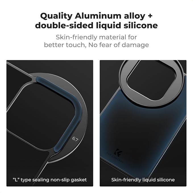 K&F CONCEPT 6.7 inch Magnetic Lens Filter Mount Adapter | Compatible with iPhone and 67mm Threaded Filters, Compatible with 16/15/14/13/12 Pro Max, 16/15/14 Plus, FA201 - Image 3