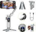 AOCHUAN Gimbal Stabilizer for Smartphone, 3-Axis Portable iPhone Gimbal w/OLED Display for iPhone/Andriod, Phone Gimbal with Face/Object Tracking for Tiktok YouTube Vlog-Smart X Pro Gray by AOCHUAN