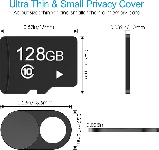 CloudValley Upgrade Magnetic Webcam Cover, [2-Pack] 0.023 inch Metal Camera Cover Slide | for Mac, iPad, MacBook Pro, MacBook Air, Laptops, PC/Computer, Tablets, Web Blocker Protect Your Privacy - Image 3