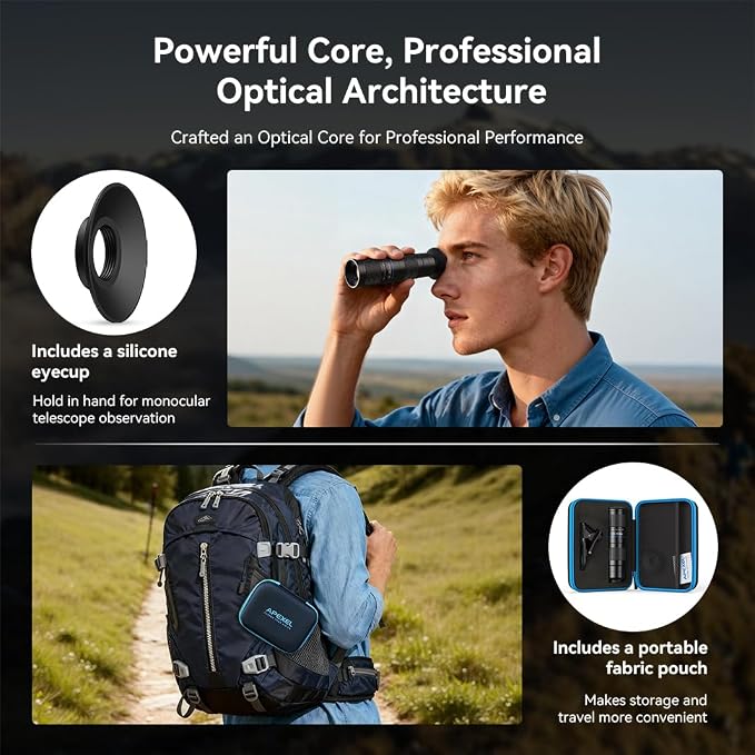 APEXEL Telephoto 5-10X Zoom Lens for iPhone & Android, Optical Magnification, Universal Clip-On Phone Camera Lens, Aviation Aluminum Body for Travel, Sports & Concert Photography - Image 5