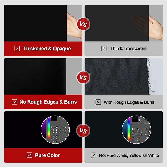 6x10 Ft Black Backdrop for Photography Background, Studio Background for Portraits, Product Shoots, Vedio, Chromakey Black Screen for Streaming Live, Party, Zoom Meeting - Image 2