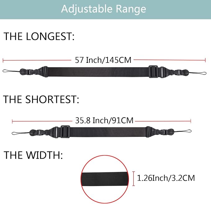 3 Pack Adjustable Shoulder Strap, iPad Strap Nylon Neck Lanyard | for iPad/Samsung Tablet Case,Camera Binocular Crossbody Laptop Luggage Bag - Image 2
