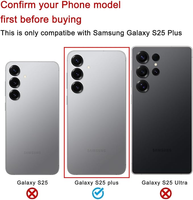 2 Sets Rear Back Camera Lens Glass Replacement for Samsung Galaxy S25+ Plus 6.7-inches with pre-Installed Adhesive and Reparing Toolkit - Image 2