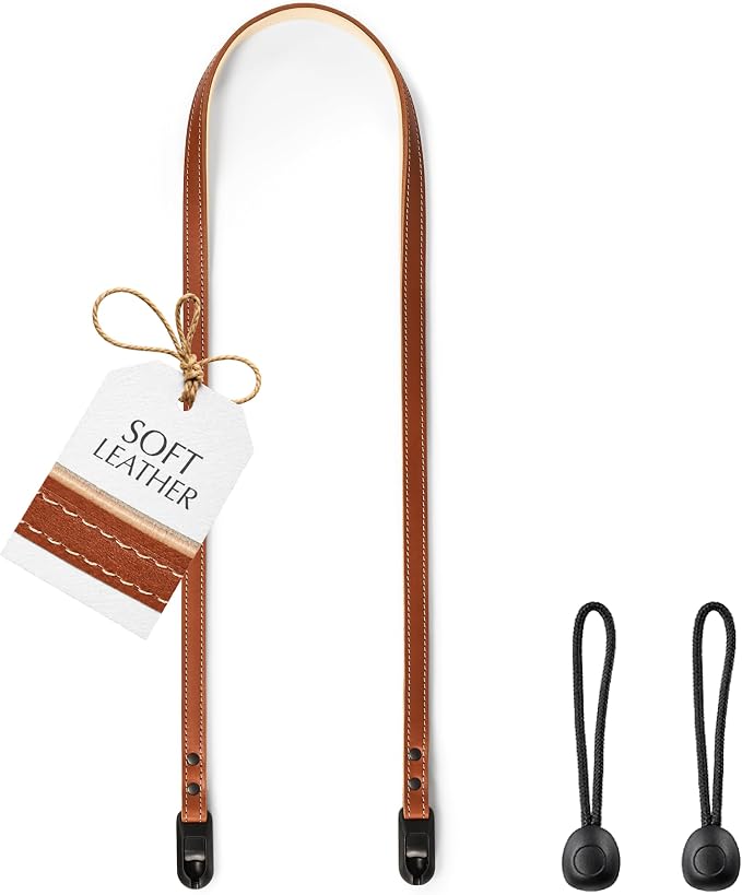 Slim Leather Camera Strap with Quick Release, Neck, Shoulder Strap by CCoiro