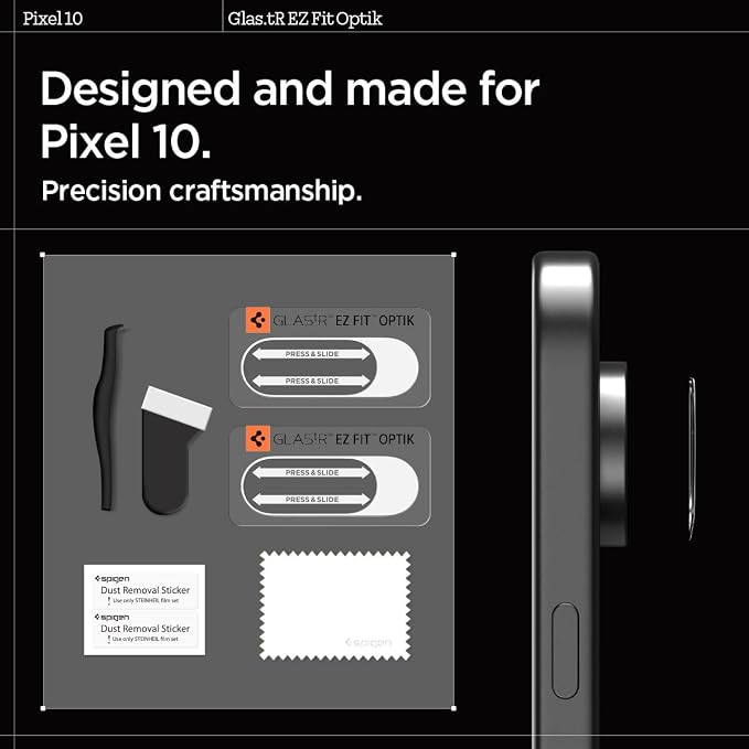 Spigen Glas.tR EZ FIT Optik Camera Lens Protector for Pixel 10 | GlasTR EZ Fit Optik, 9H+ Tempered glass, Scratch resistant, Original photo quality, Auto-align tray, Case-friendly, 2Pack - Image 7