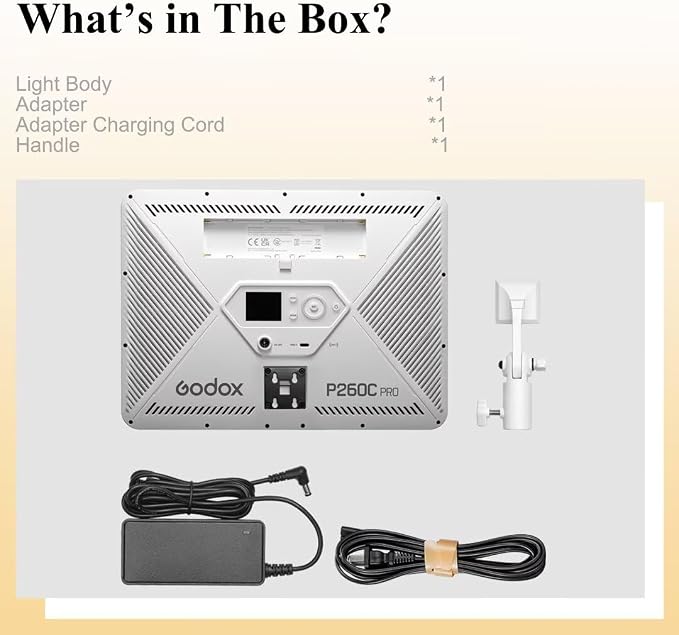 Godox P260C Pro LED Video Panel Light 45W Bi-Color 2800K- 6500K with NFC Automatic Pairing and APP Control - Image 9