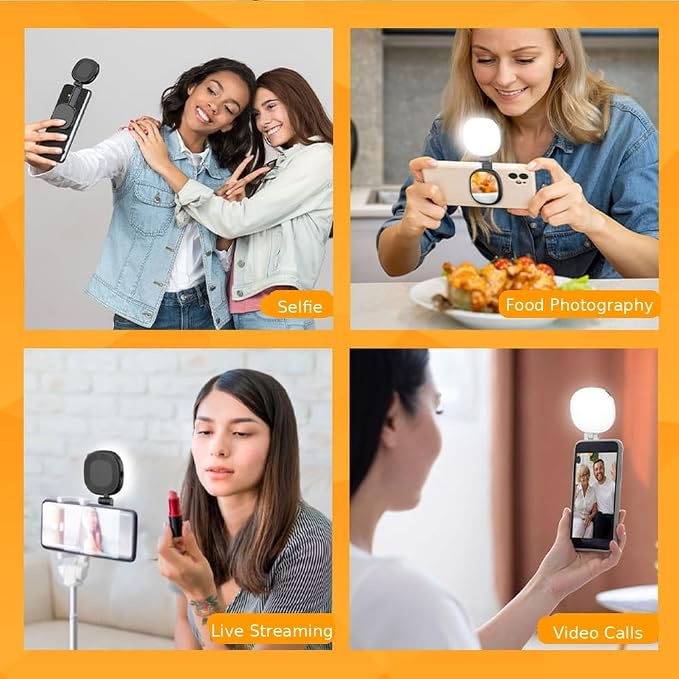 Magnetic Selfie Light Compatible with MagSafe, Foldable LED Phone Light with Mirror, 72 LEDs Stepless Brightness & Color Temperature, 360° Rotating Fill Light for Selfies, Makeup, TikTok, Zoom - Image 4